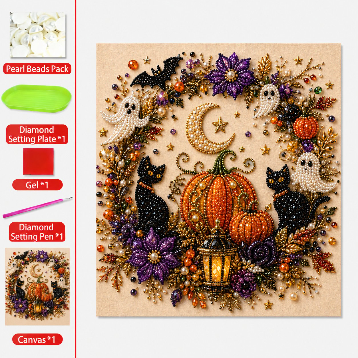 ✨ DIY Halloween Perlesæt – Forvandl små perler til nuttet og uhyggelig magi!