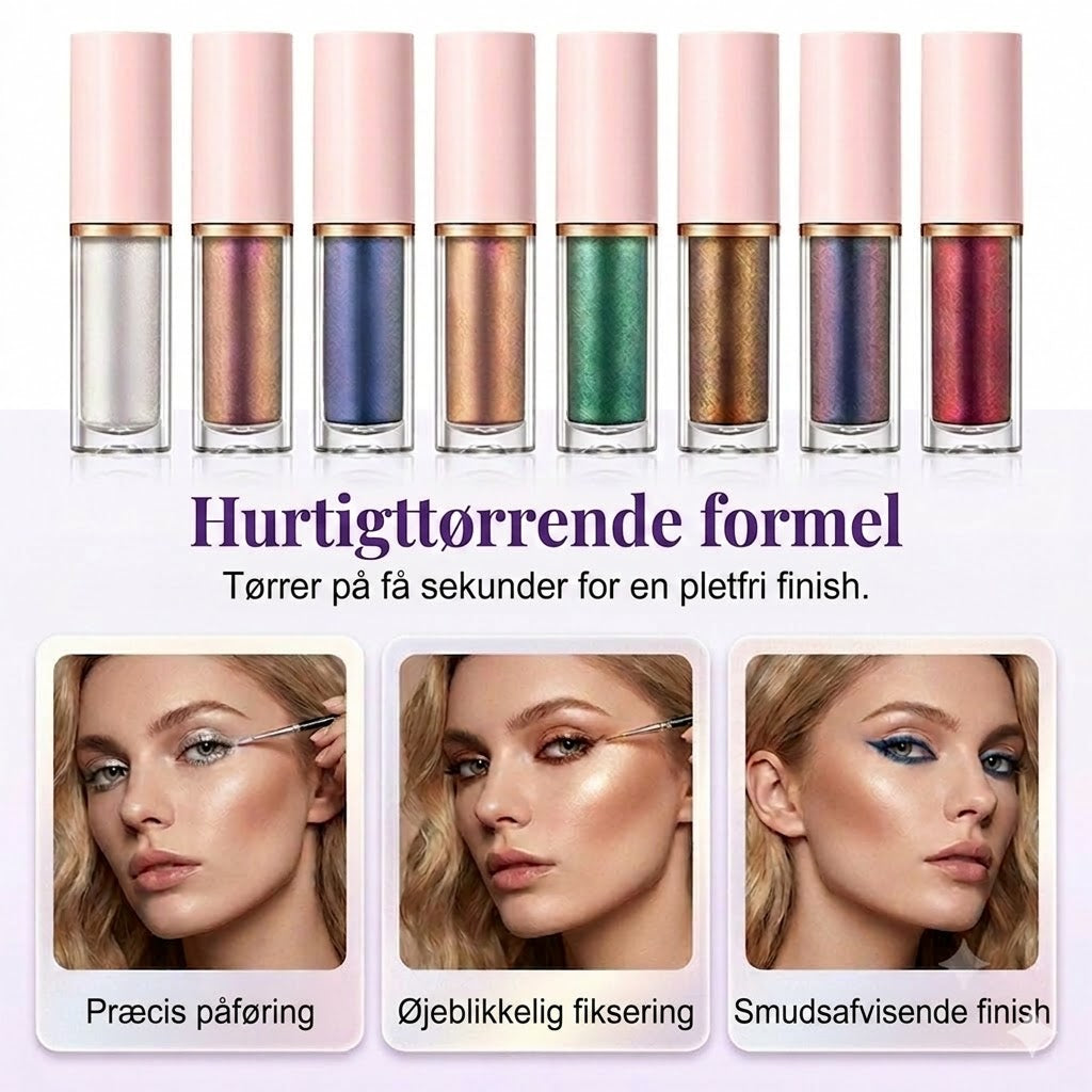 ✨ 8-deles sæt med flydende glimmer-eyelinere