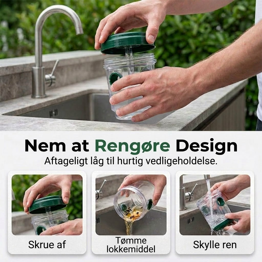 Solcelledrevet hængende hvepsefælde og fluefanger