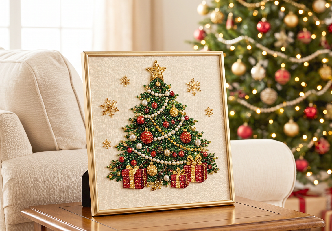🔥 50% RABAT – BEGRÆNSET TID!🎨💎Aflappende DIY diamantmaleri-sæt med juletema – nemt for begyndere🎄