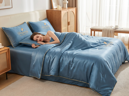 ❄️Svalende og åndbart sengetøj, 4 dele🛏️