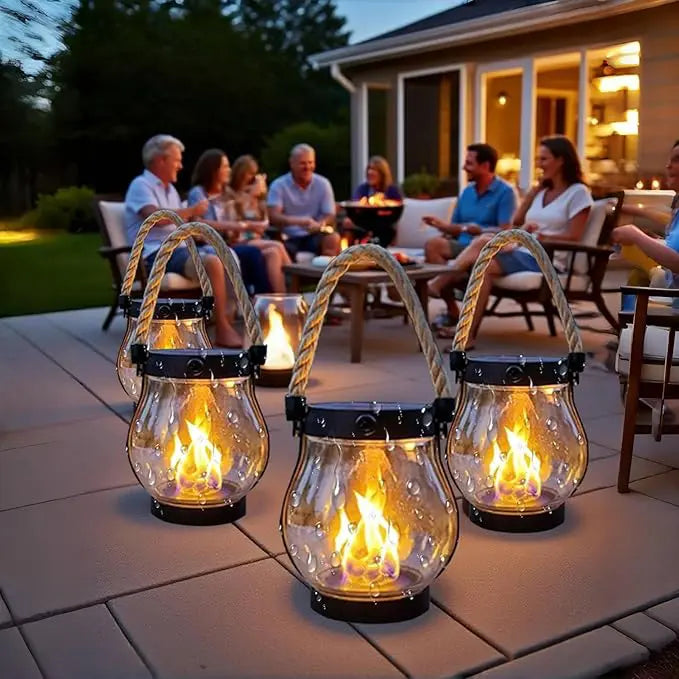 Solcelledrevet flammelampe