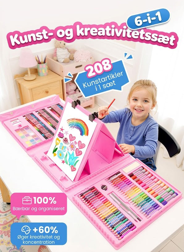 Luksuriøst 6-i-1 kreativt kunstsæt – Den ideelle gave til børn, enhver lille én er en kunstner!