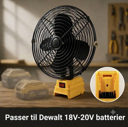 Bærbar batteridrevet ventilator