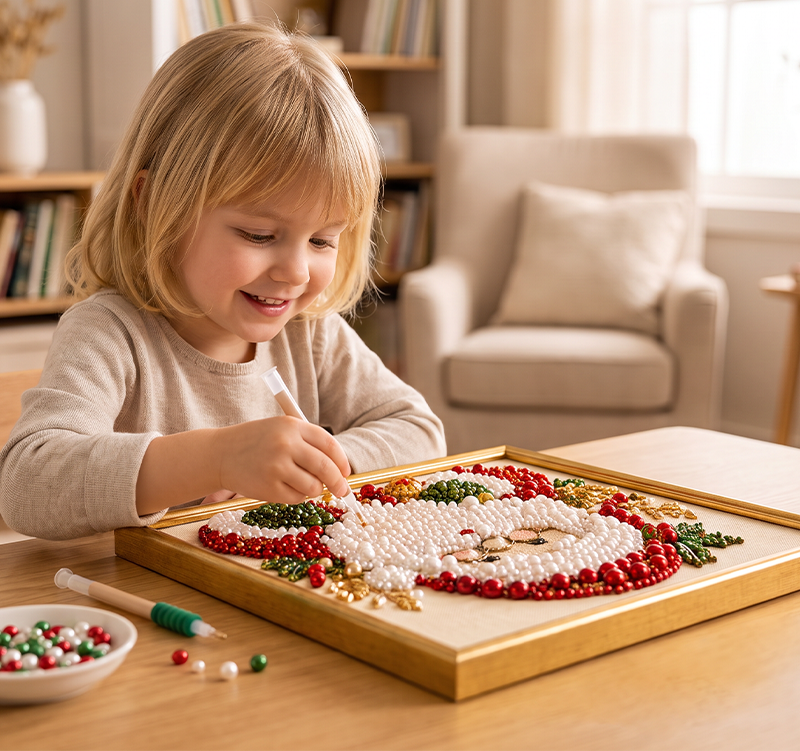 🔥 50% RABAT – BEGRÆNSET TID!🎨💎Aflappende DIY diamantmaleri-sæt med juletema – nemt for begyndere🎄