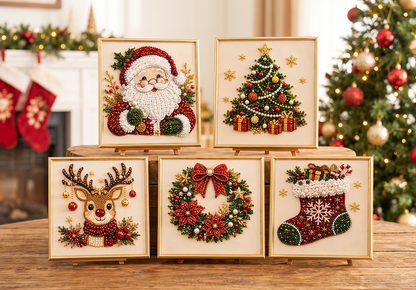 🔥 50% RABAT – BEGRÆNSET TID!🎨💎Aflappende DIY diamantmaleri-sæt med juletema – nemt for begyndere🎄