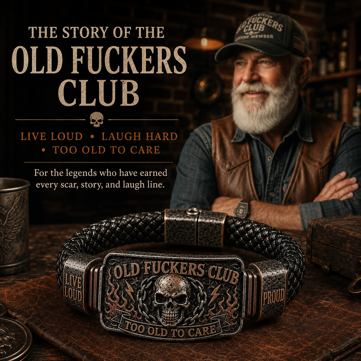 ☠️ De gamle drenges klub & Vild & Fri 🪓 | 2026 Limited Edition Vintage Armbånd