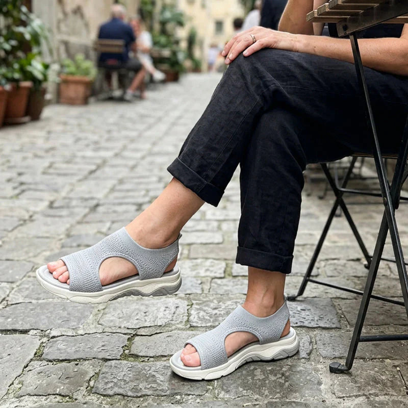 Komfortable og åndbare flade sandaler