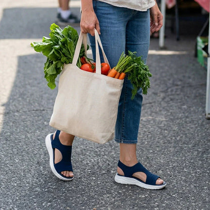 Komfortable og åndbare flade sandaler