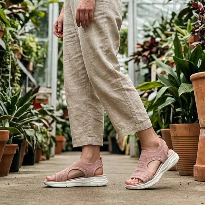 Komfortable og åndbare flade sandaler