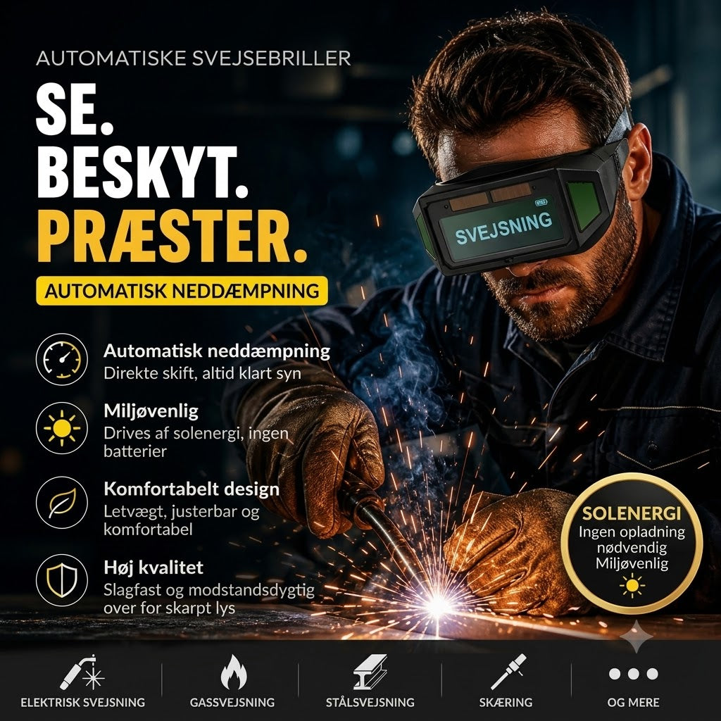 Brandsikre sikkerhedsbriller til svejsning – ny 2026-model