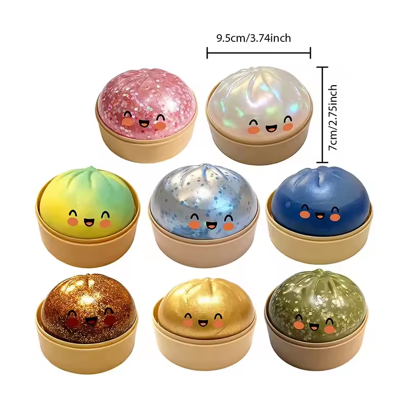 ✨Naturtro klemmelegetøj (squishy) formet som en bao-bolle