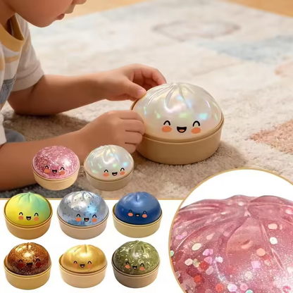 ✨Naturtro klemmelegetøj (squishy) formet som en bao-bolle