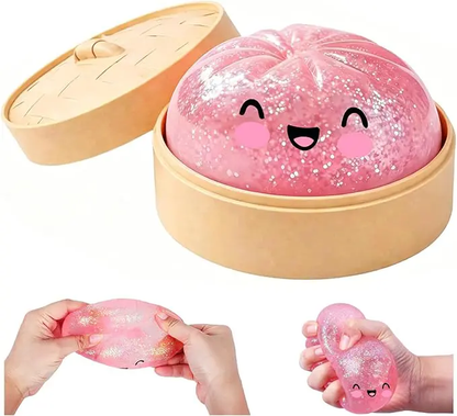 ✨Naturtro klemmelegetøj (squishy) formet som en bao-bolle