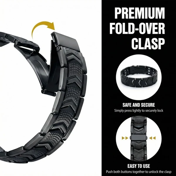 Magnetisk metalarmbånd til mænd