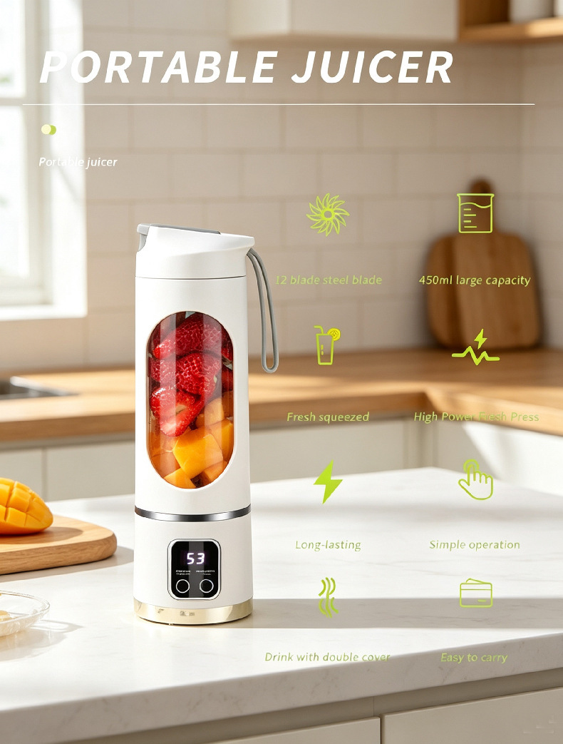 Trådløs bærbar blender