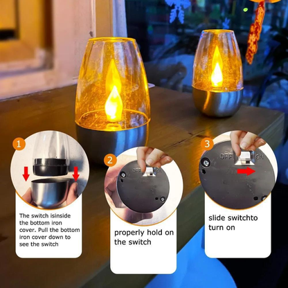 Solcelledrevet LED-stearinlys – Vandtæt udendørslampe og hyggelig natlampe til hjemmet
