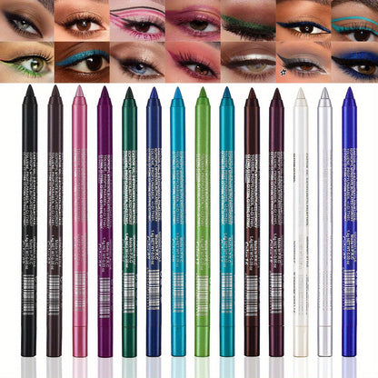 14-deles sæt med vandfaste, farverige gel-eyeliners 👁️🌈✏️