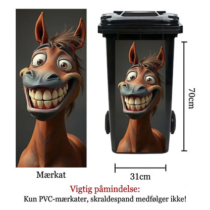 Kreative klistermærker til skraldespande – farverige tegneseriemotiver