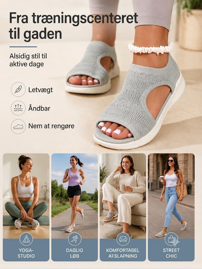 Komfortable og åndbare flade sandaler