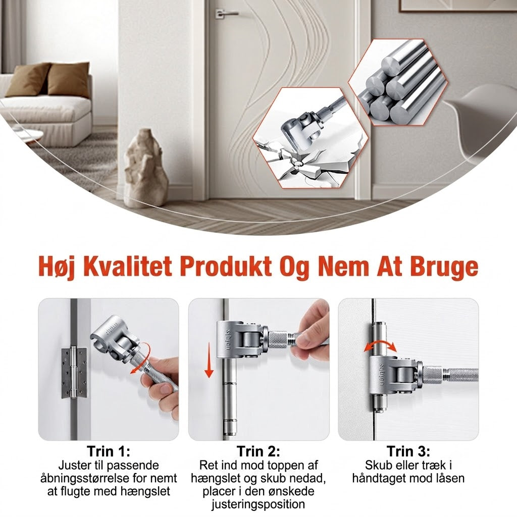 Universal justerbar hængselnøgle