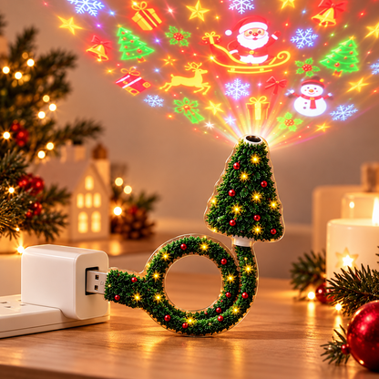 HD USB Juleprojektor – Skab en magisk julestemning på et øjeblik