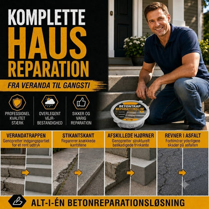 Betonklæber og reparationsmørtel til trapper – ideel til trappetrin, indkørsler og terrasser