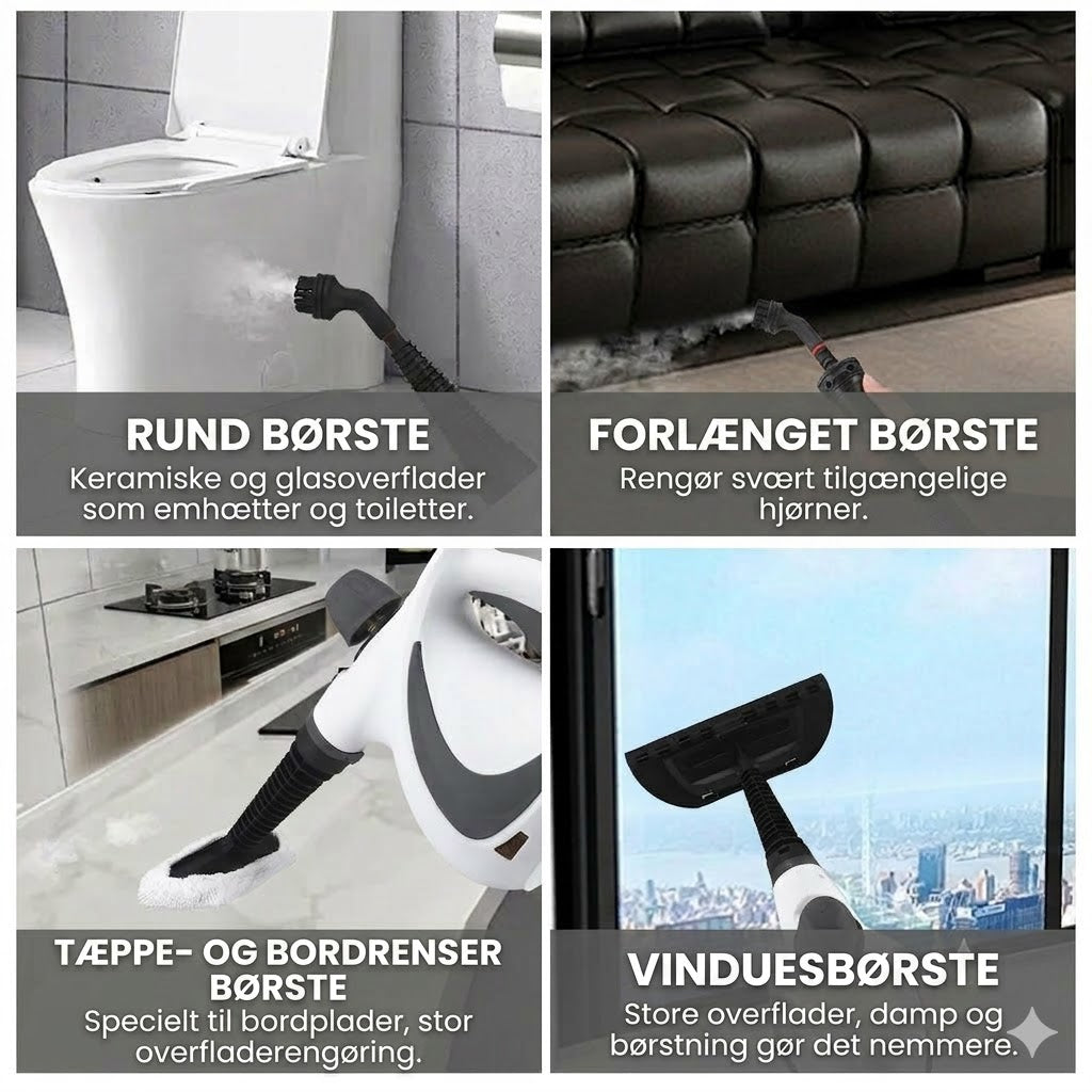 Damprenser – kraftfuld håndholdt damprenser til grundig rengøring.