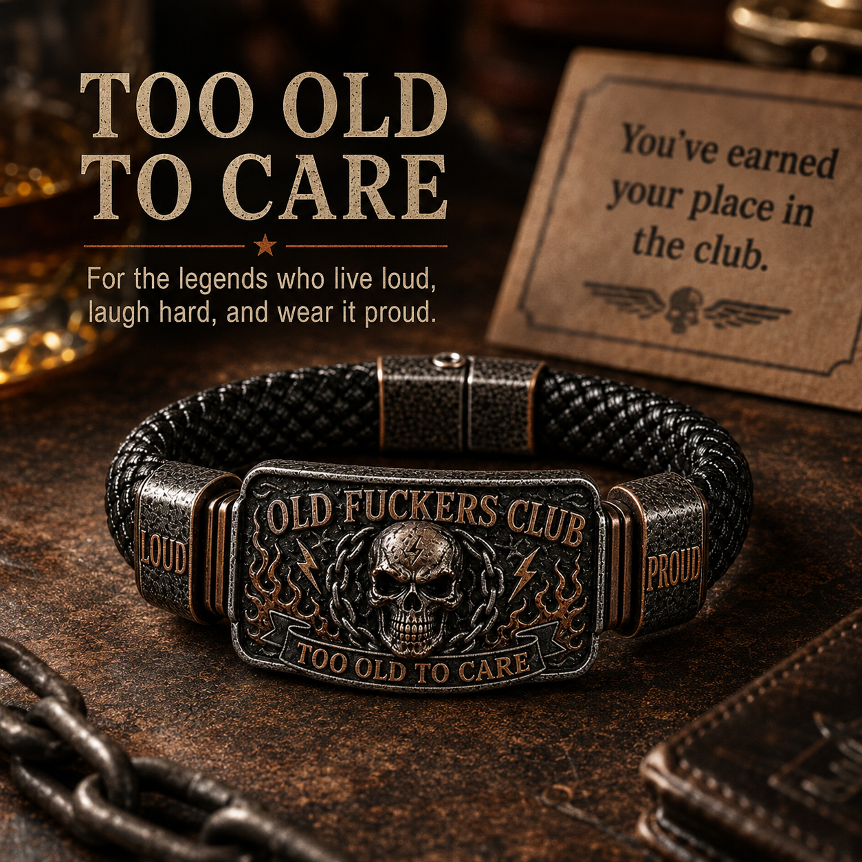 ☠️ De gamle drenges klub & Vild & Fri 🪓 | 2026 Limited Edition Vintage Armbånd