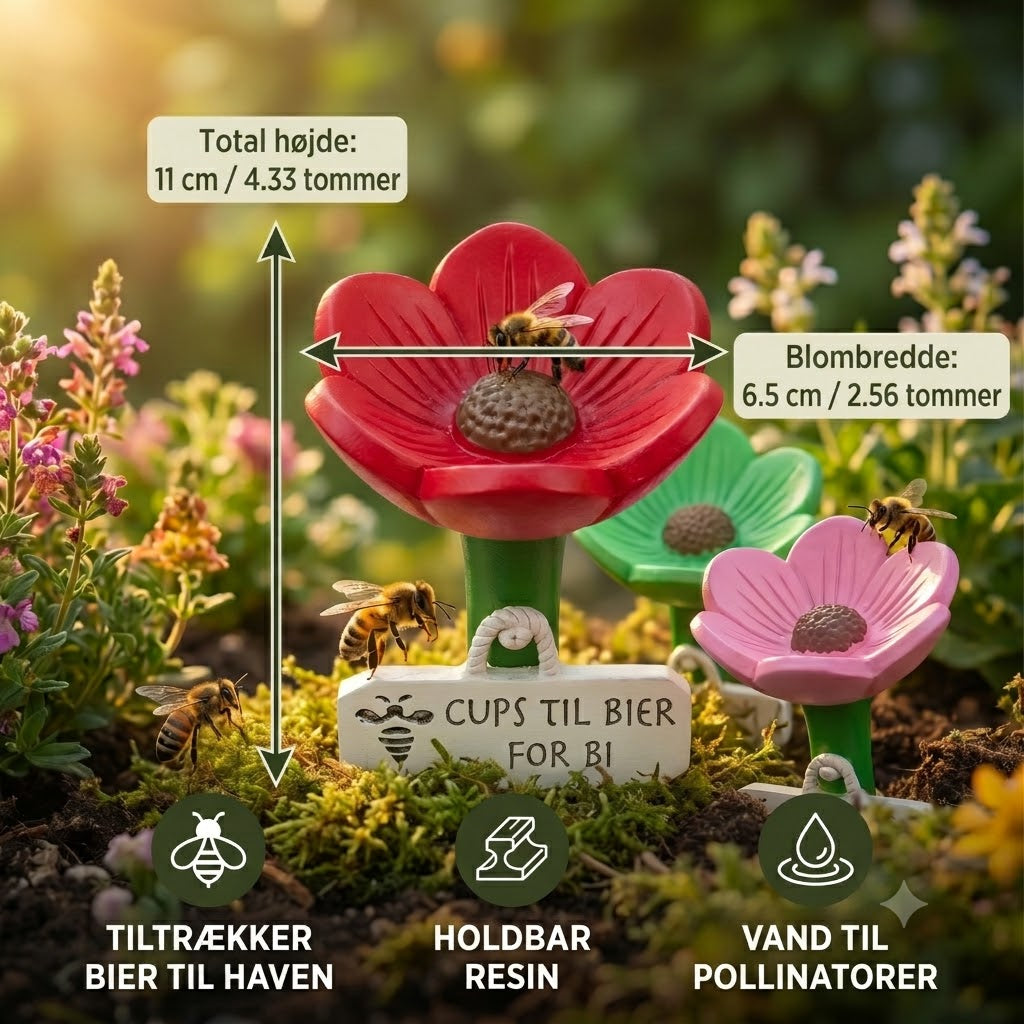 Blomsterformet bivander – Farverig Vanddispenser til Haven