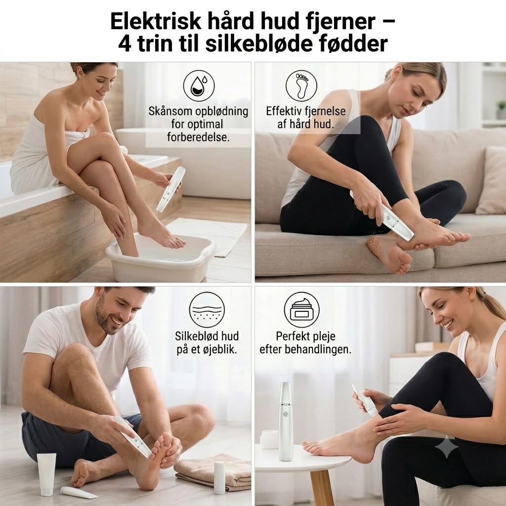 Elektrisk hård hud-fjerner til fødder