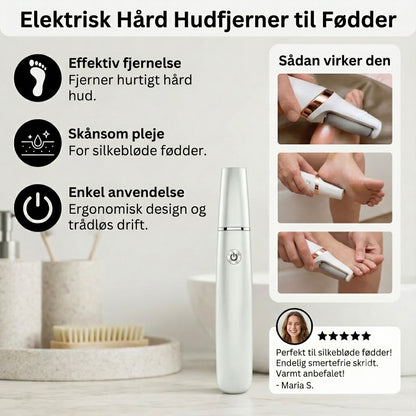 Elektrisk hård hud-fjerner til fødder