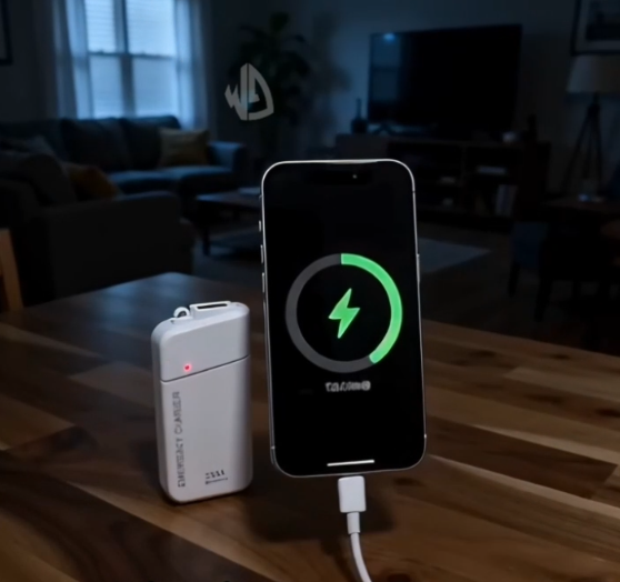 AA-batteri powerbank med LED-lommelygte – ekstra strøm til din telefon i nødsituationer