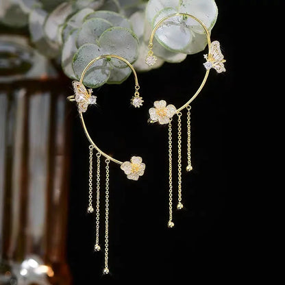 Enkle clip-on-øreringe med sommerfugle, blomstermotiver og kvaster – Elegante, behagelige og kræver ingen huller i ørerne