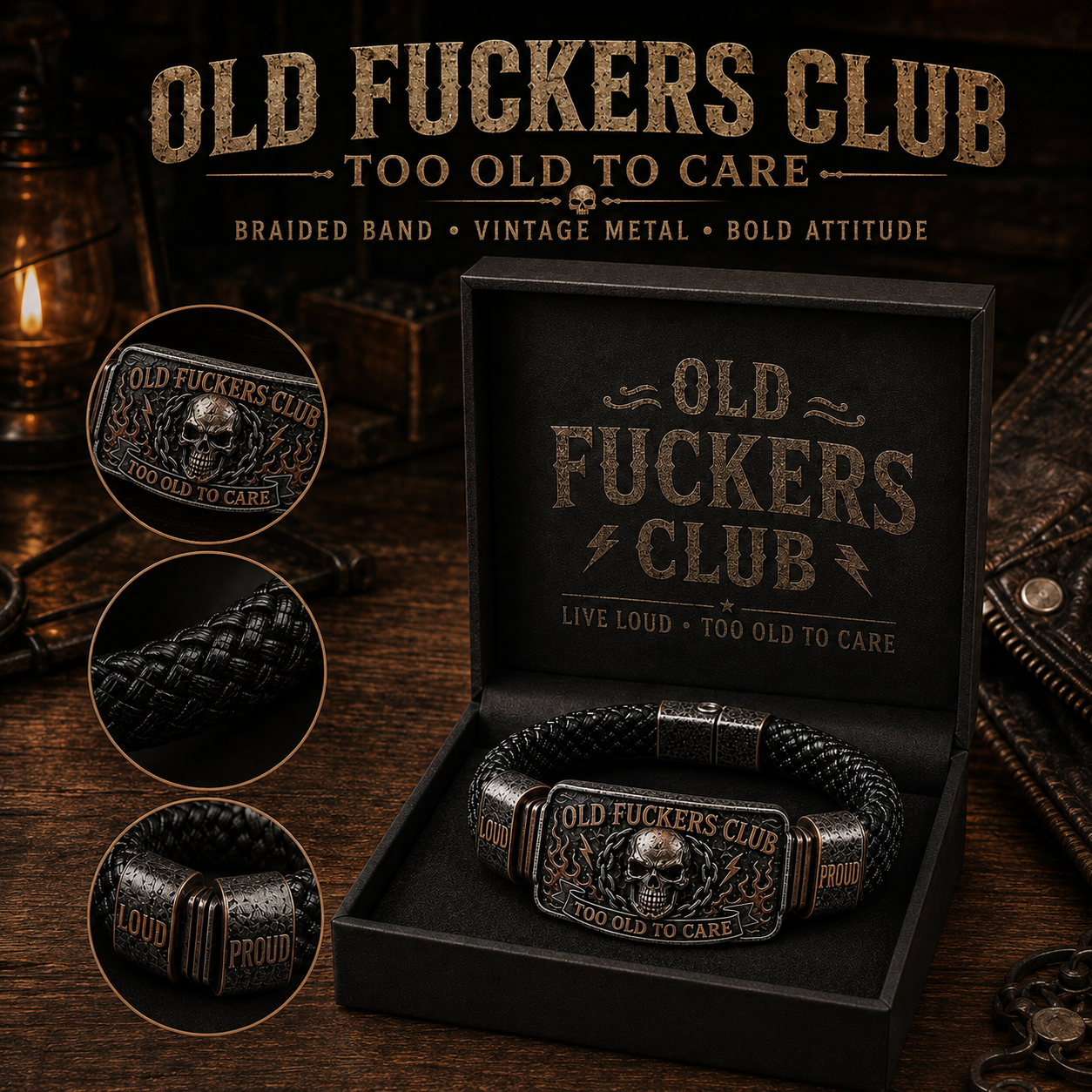☠️ De gamle drenges klub & Vild & Fri 🪓 | 2026 Limited Edition Vintage Armbånd