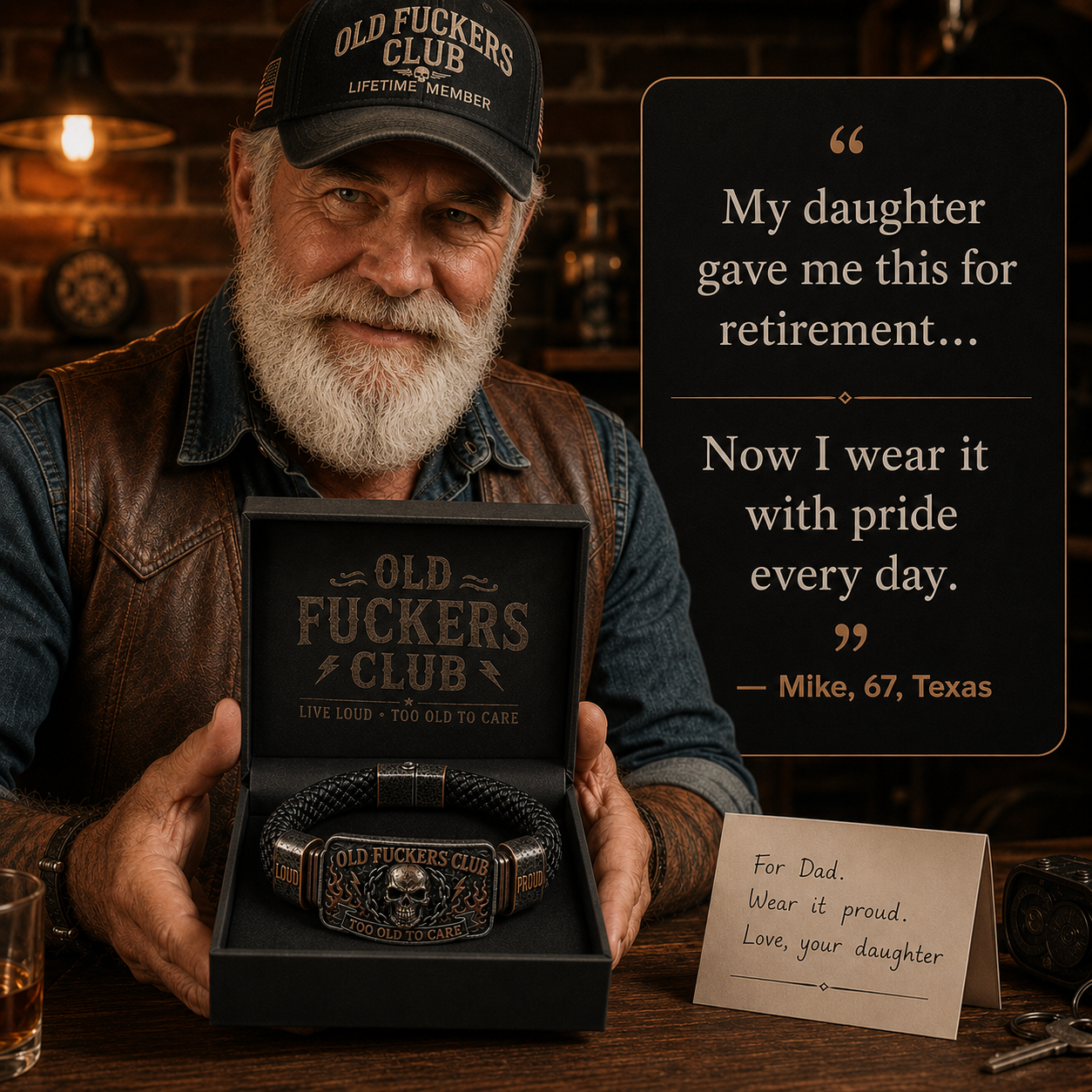 ☠️ De gamle drenges klub & Vild & Fri 🪓 | 2026 Limited Edition Vintage Armbånd