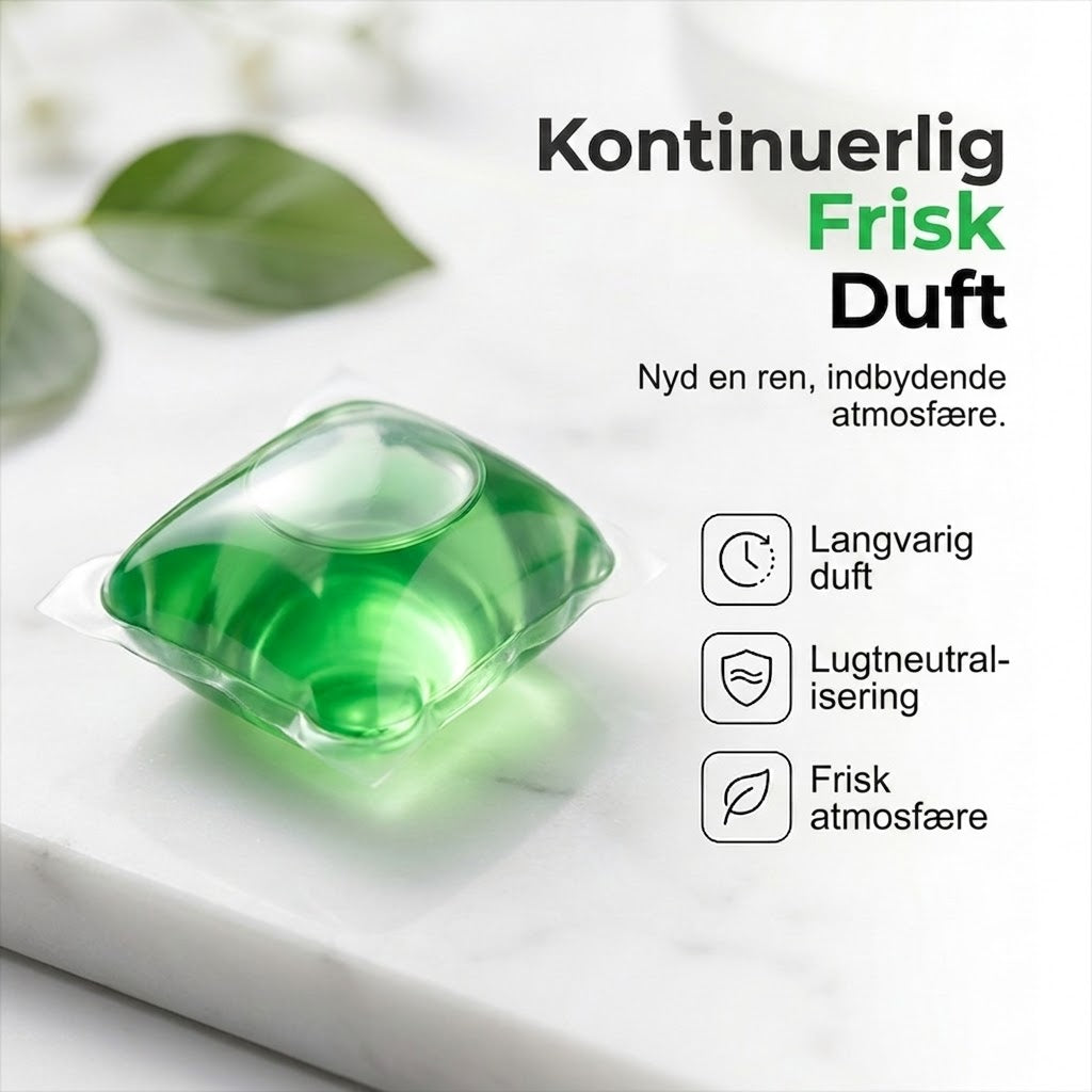 Rense- og lugtfjernertabletter til afløbsrør