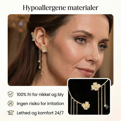 Enkle clip-on-øreringe med sommerfugle, blomstermotiver og kvaster – Elegante, behagelige og kræver ingen huller i ørerne