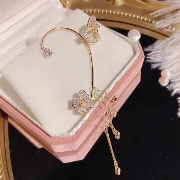 Enkle clip-on-øreringe med sommerfugle, blomstermotiver og kvaster – Elegante, behagelige og kræver ingen huller i ørerne