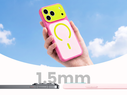 📱Farverigt Dopamine MagSafe iPhone-cover – ultra-tyndt mat design med kontrastfarver
