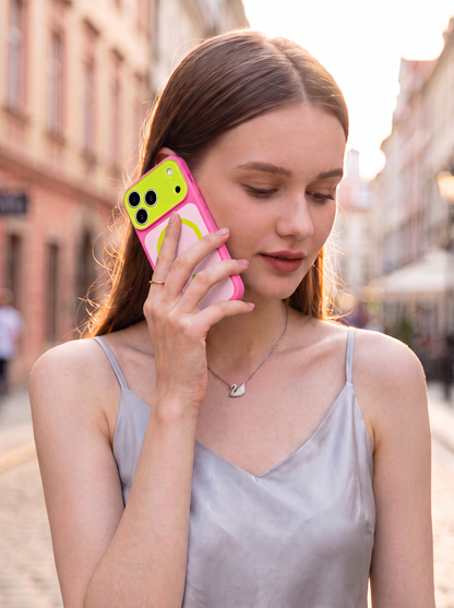 📱Farverigt Dopamine MagSafe iPhone-cover – ultra-tyndt mat design med kontrastfarver