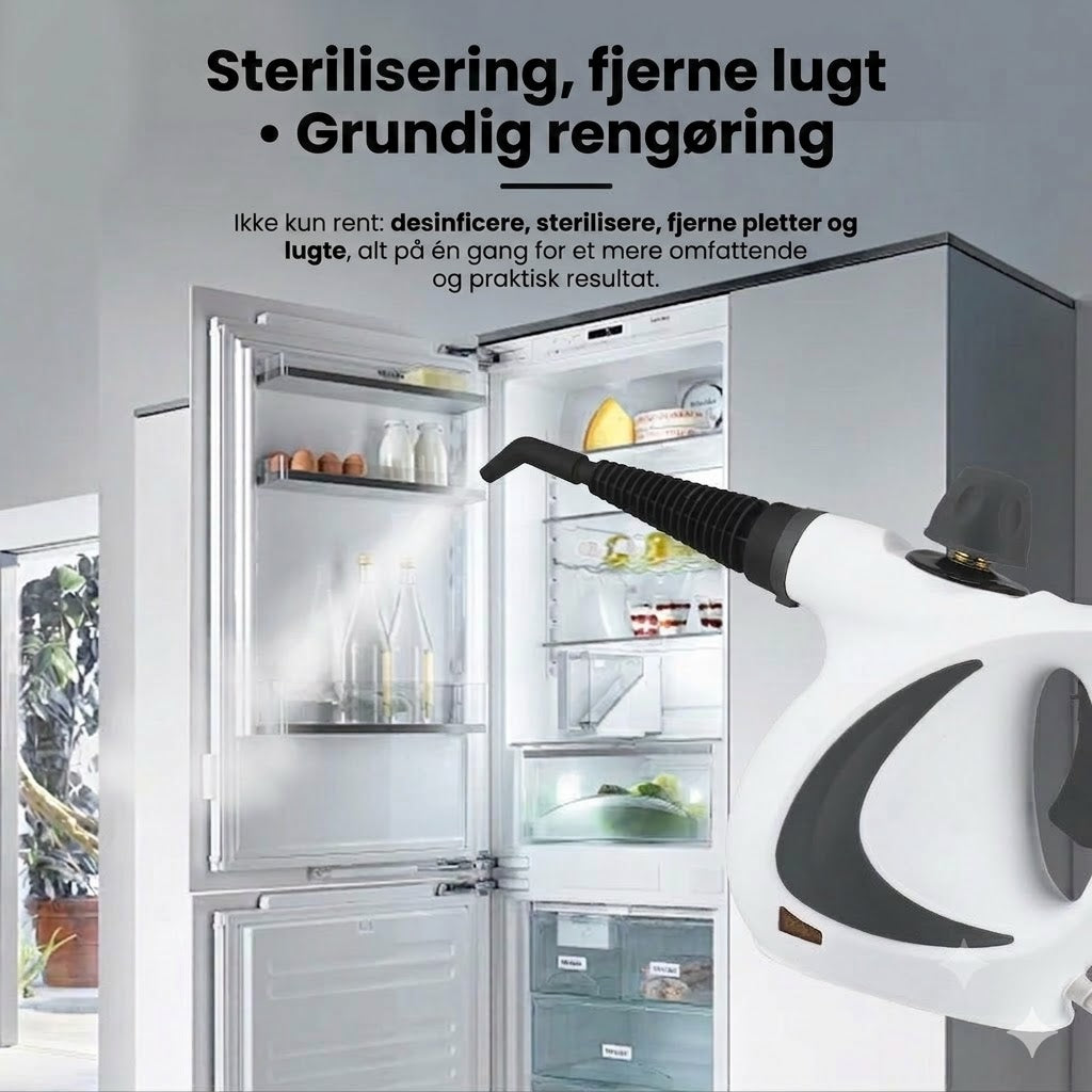 Damprenser – kraftfuld håndholdt damprenser til grundig rengøring.