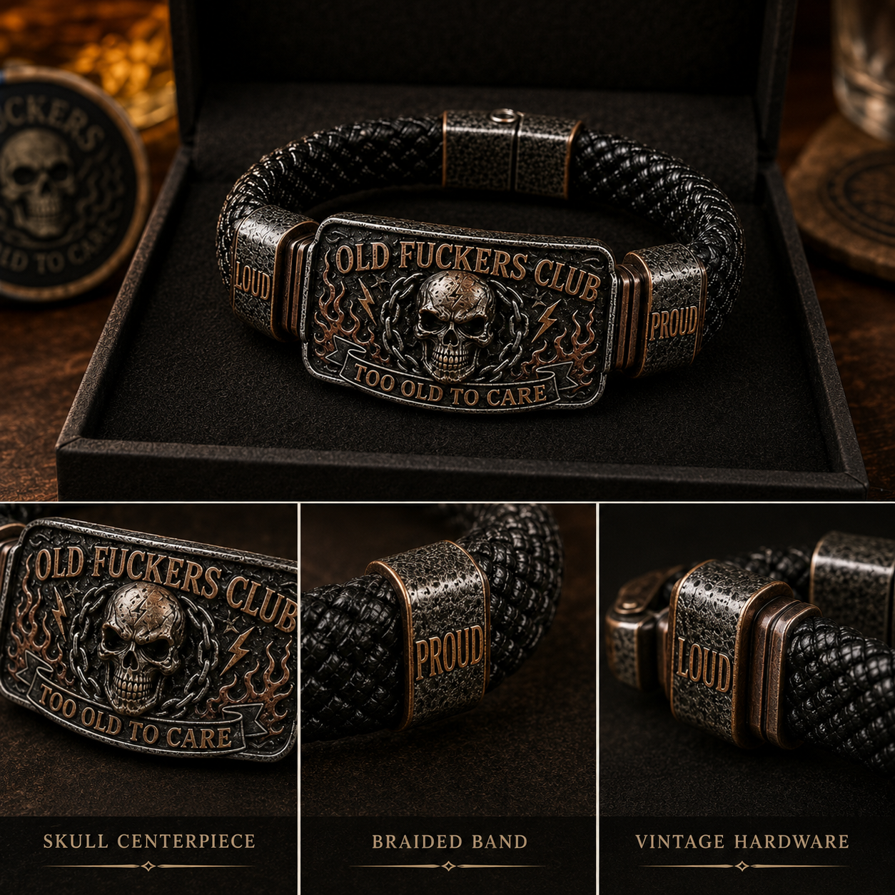 ☠️ De gamle drenges klub & Vild & Fri 🪓 | 2026 Limited Edition Vintage Armbånd