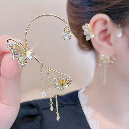 Enkle clip-on-øreringe med sommerfugle, blomstermotiver og kvaster – Elegante, behagelige og kræver ingen huller i ørerne