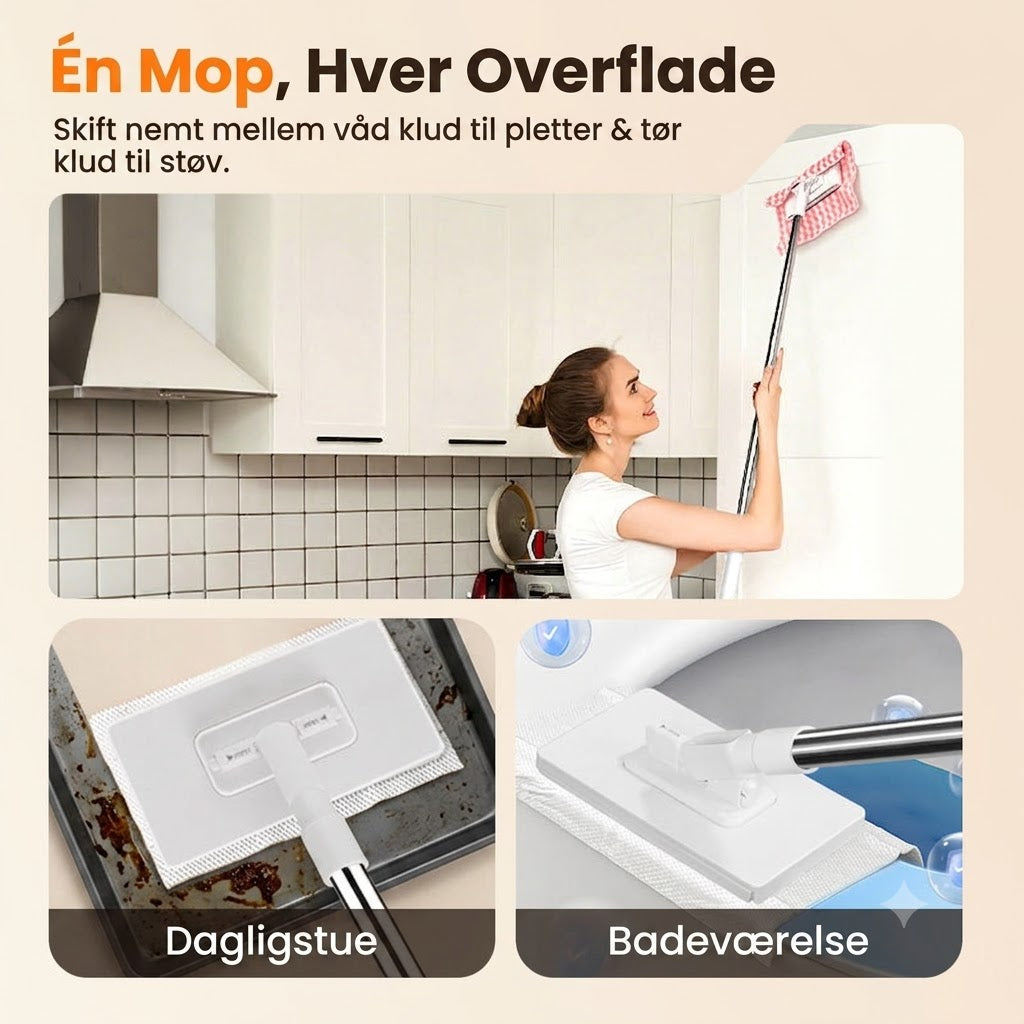 Genanvendeligt støvmoppesæt