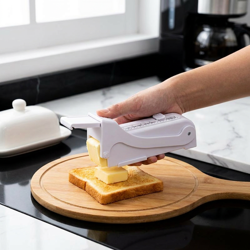 🧈Smørskærer med opbevaringslåg – Nem at skære med og holder smørret frisk✨