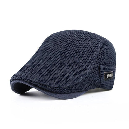 Mesh-kasket | Afslappet flat cap til mænd