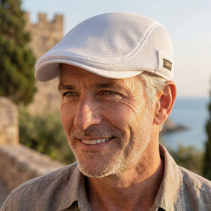 Mesh-kasket | Afslappet flat cap til mænd