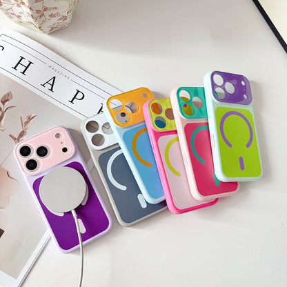 📱Farverigt Dopamine MagSafe iPhone-cover – ultra-tyndt mat design med kontrastfarver