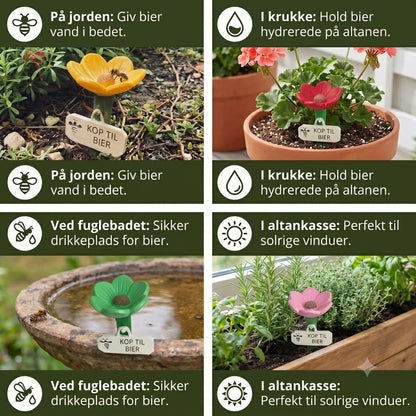 Blomsterformet bivander – Farverig Vanddispenser til Haven